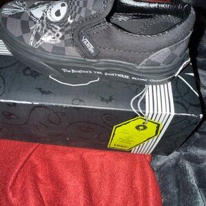 Vans Kids "The Nightmare Before Christmas" Black/Grey Slip-On Sneakers